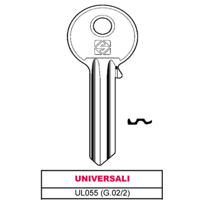 Silca Chiave Asc Ul055 (G.Vac 2) Universale - 100 Pz