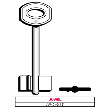 Silca Chiave A Doppia Mappa Jw40 (G.Vas 5) Juwel - 5 Pz