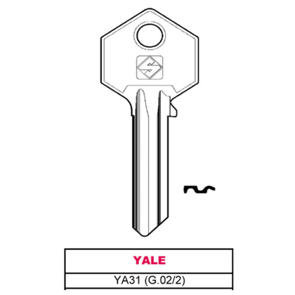 Silca Chiave Asc Ya31 (G.Vac 2) Yale - 100 Pz