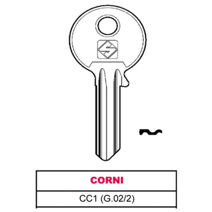 Silca Chiave Asc Cc1 (G.Vac 2) Corni - 20 Pz