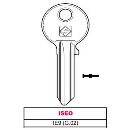 Silca Chiave Asc Ie9 (G.Vac 0) Iseo - 20 Pz