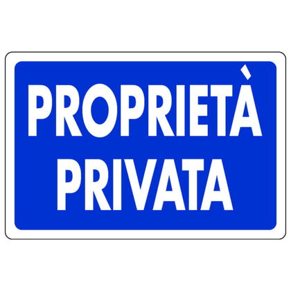 Cartello Segnaletico Proprietà€ Privata Cm. 30X20 - 10 Pz