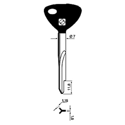 Chiavi Silca Croce Xf1P Fe T.P. - 5 Pz