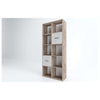 Kit Libreria Sochef 75X30Xh180 Cm Rovere Sabbiato/Grigio