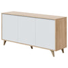 Kit Credenza 3 Ante 154X40X75H Rovere Bianco