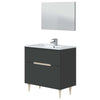 Kit Mobile Bagno Denver 80 Antracite Rovere