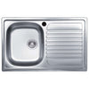 Lavello Inox 1 Vasca Sx + Gocciolatoio Dx 80 Cm