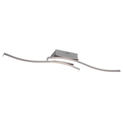 Plafoniera Led Route Acciaio Satin. 2 Luci Per 5W 4000K