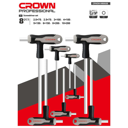 Crown Serie Chiave Esagonale 8 Pz Cphoh-Hmax8