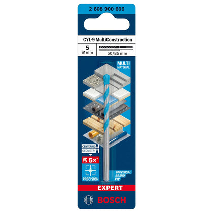 Bosch-A Punta Multiconstruction Cyl-9 5X50/85 Mm - 5 Pz