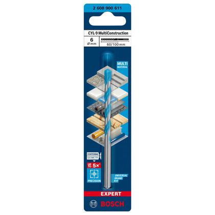 Bosch-A Punta Multiconstruction Cyl-9 6X60/100 Mm - 5 Pz