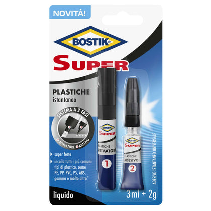 Bostik Super Plastiche (Attivatore+Adesivo) - 6 Pz