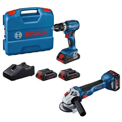 Bosch-B Kit 18V Trapano+Smerig.+3 Batt.4,0Ah+Caric.