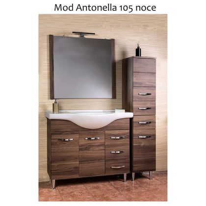 Mobile Bagno Antonella 2 Ante + 3 Cassetti 105 Noce