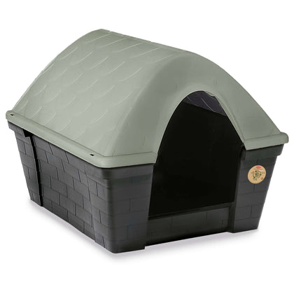 Cuccia Per Cane - Casa Felice Grande - 78 Per 96 Per H 73 Cm - Verde/Grigio Ardesia