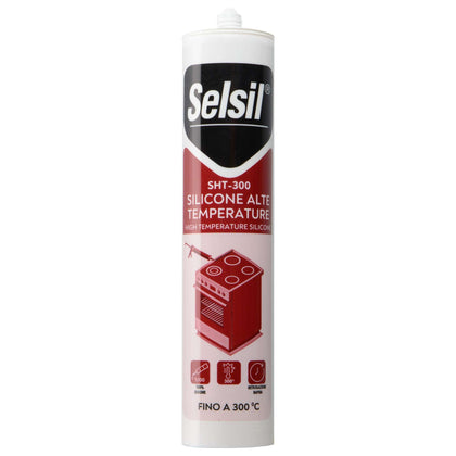 Selsil Silicone Alte Temperature Nero Cartuccia 310 Ml