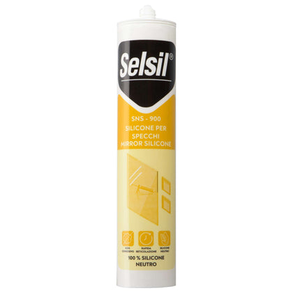 Selsil Silicone Neutro Trasp. Per Specchi 310 Ml - 12 Pz