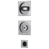 Kit Maniglie Quadro Porte Scorrevoli Con Nottolino Cromo