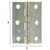 Cerniera Art.838 Perno Fisso Acc. Zin. 44X37X1,4 Mm - 24 Pz