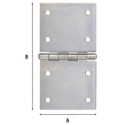 Cerniera Rettangolare 26X52 Mm Zincata - 24 Pz