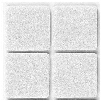 Confezione Feltrini Per Sedie Bianco 25X25 Mm - 50 Cf