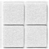 Confezione Feltrini Per Sedie Bianco 25X25 Mm - 50 Cf