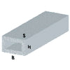 Profilo Argento H.200 Cm Rettang. 30X15X1 Mm - 5 Pz