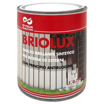 Smalto Briolux 0,375 L Grigio Acciaio 697 - 6 Pz