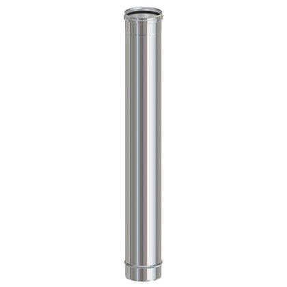 Tubo Inox Aisi 304 H 100 Cm Per Pellet D 8 Cm - 10 Pz