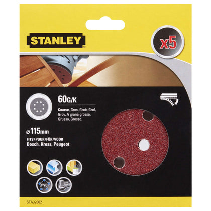 Piranha Stanley Sta32002 (X32002) 5 Dischi Vel. Rot Orb 115 Gr.60