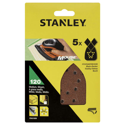 Piranha Stanley Sta31009 (X31009) 5 Fogli Velcro Per Mouse Gr.120