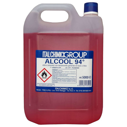 Alcool Denaturato 94 Certificato Lt. 5 (Italchimici) - 4 Pz