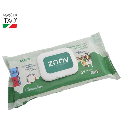 Zoov Salviettine Detergenti Clorexidina Pz.40 - 12 Pz