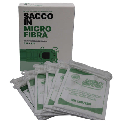 Ricambio Folletto Sacco In Microfibra K135/6 Pz.6