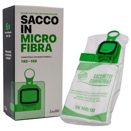 Ricambio Folletto Sacco In Microfibra K140/150 Pz.6