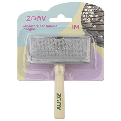 Zoov Cardatore Con Manico Legno 9X4,5 Cm - 12 Pz