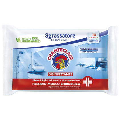 Chanteclair Salviette Sgrassatore Disinfettante Pz.10 - 24 Cf