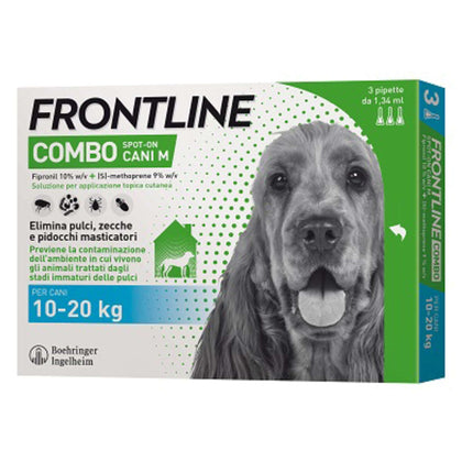 Frontline Combo 10-20 Kg Cani Medi 3 Pipette