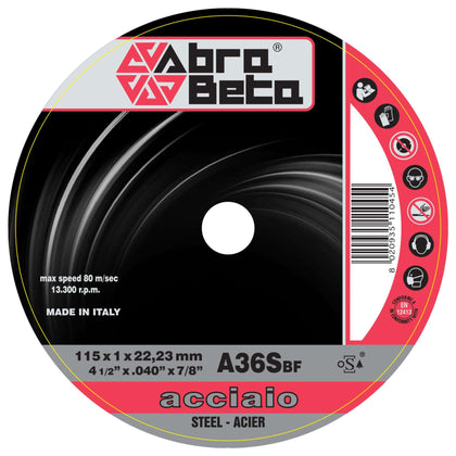 Abrabeta Disco Per Ferro D 115X1,0 Mm - 50 Pz