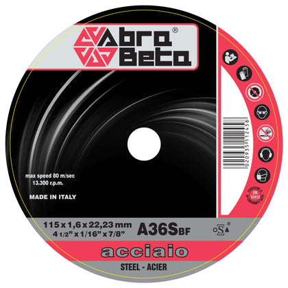 Abrabeta Disco Per Ferro D 115X1,6 Mm - 50 Pz