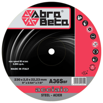 Abrabeta Disco Per Ferro D 230X2,0 Mm - 25 Pz