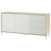 Kit Credenza Brooklyn 2 Ante + 3 Cassetti Canadian/Bianco Artik