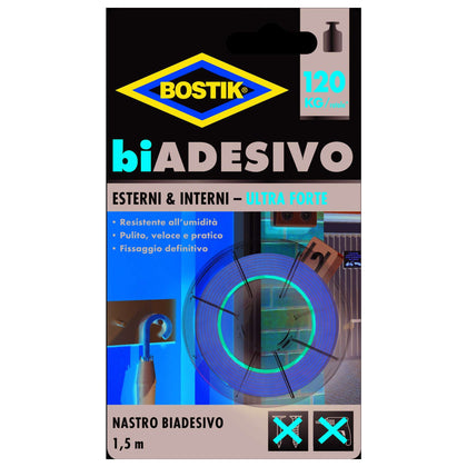 Bostik Nastro Biadesivo Interni Esterni M.1,5X19Mm - 6 Pz