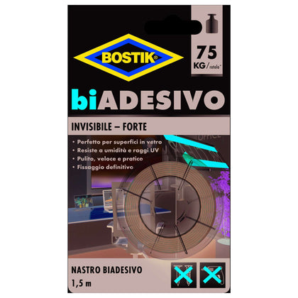 Bostik Nastro Biadesivo Invisibile M.1,5X19Mm - 6 Pz