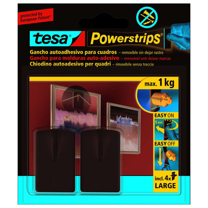 Gancio Per Quadri Adesivo Tesa Powerstrips 2 Pz - 12 Cf