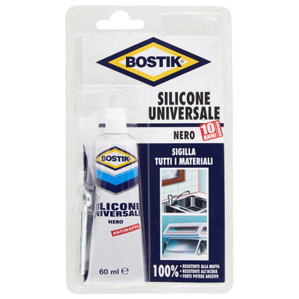 Bostik Silicone 60 Ml Nero - 12 Pz