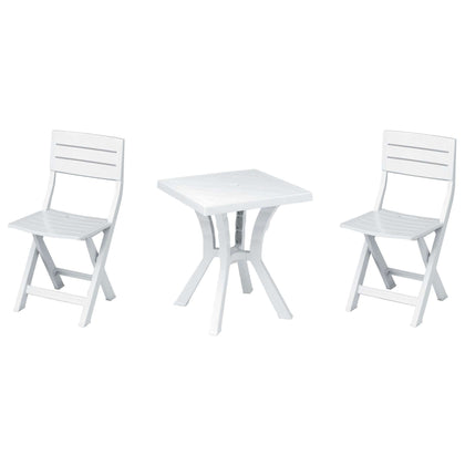 Set Duetto Resinatavolo + 2 Sedie Bianco