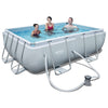 Piscina Con Telaio E Pompa 282X196Xh84 Cm 56629