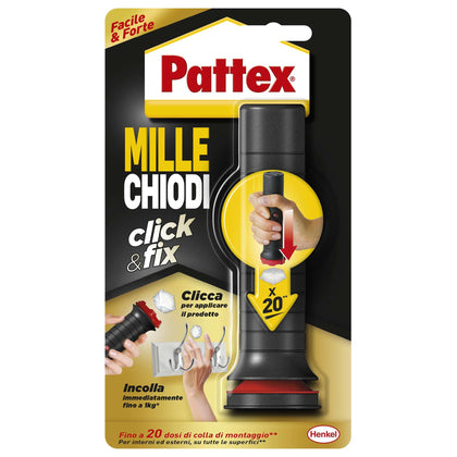 Pattex Millechiodi C/Dosatore Click Fix - 12 Pz