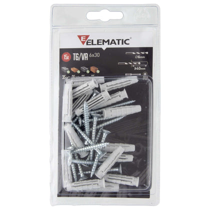 Elematic Tassello T6 Va 5X25 Con Vite Conf. 100 Pz